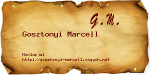 Gosztonyi Marcell névjegykártya