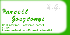 marcell gosztonyi business card